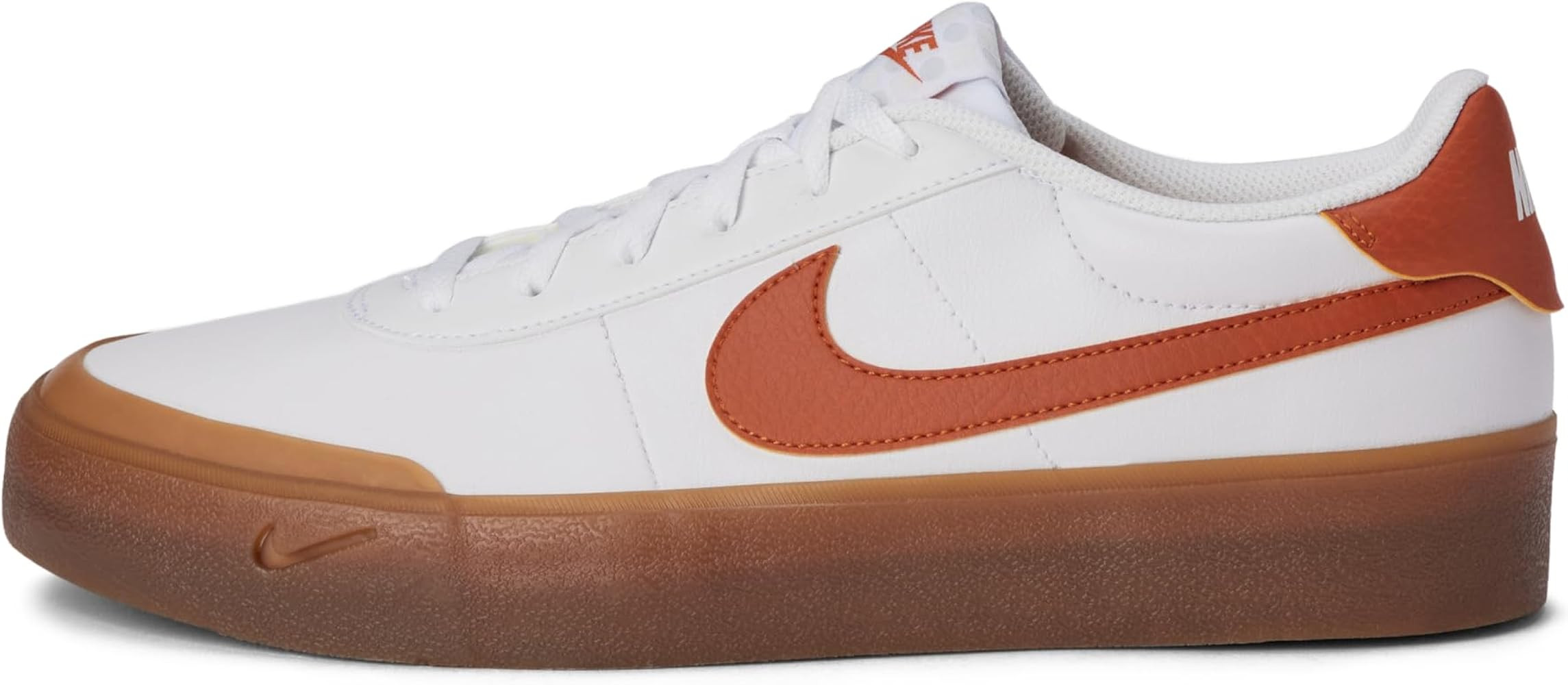 Amazon.com | Nike Men's Court Shot Shoes, White/Campfire Orange-Gum Medium Brown, 10 | Fashion Sn... | Amazon (US)