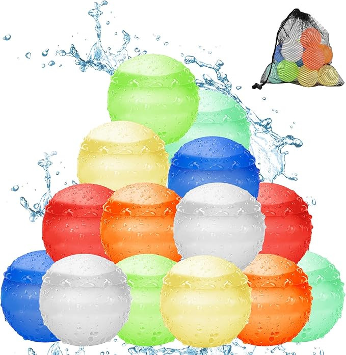 14PCS Reusable Water Balls For Kids,Summer Water Toy For Kids, Quick Refillable Water Balls Toys,... | Amazon (US)