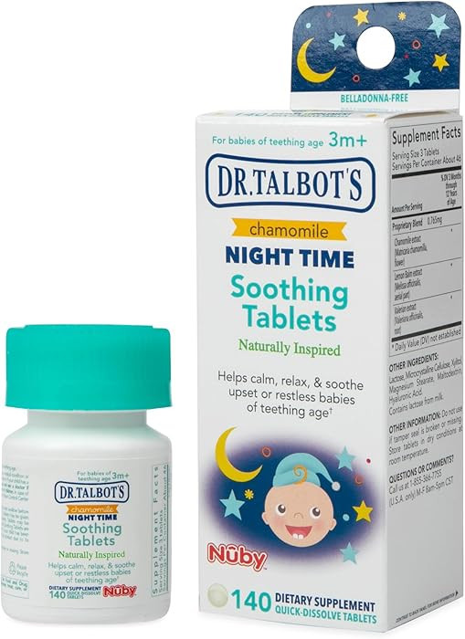 Dr. Talbot's Night Time Chamomile Soothing Tablets, Naturally Inspired, Quick Dissolve, 140 Count | Amazon (US)