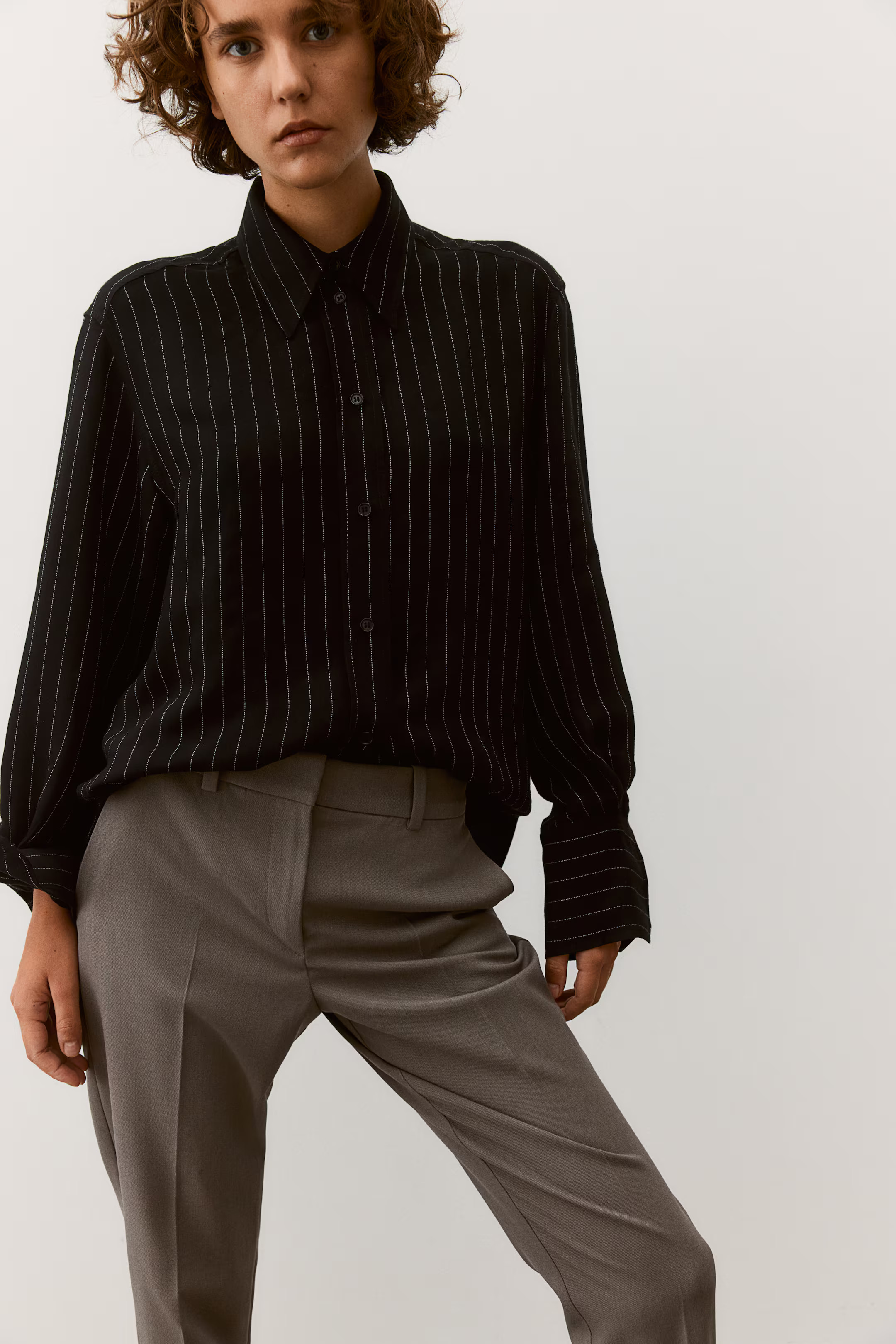 Slacks - Gray/beige plaid - Ladies | H&M US | H&M (US + CA)