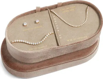 Cubic Zirconia Tennis Necklace, Bracelet & Earring Set | Nordstrom