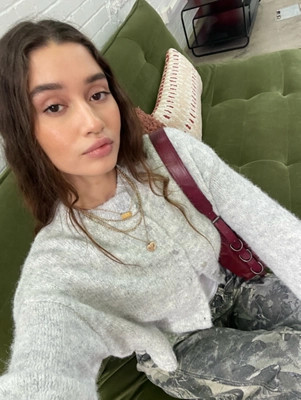 UO Dakota Knit Cardigan - Grey M at Urban Outfitters | Urban Outfitters UK