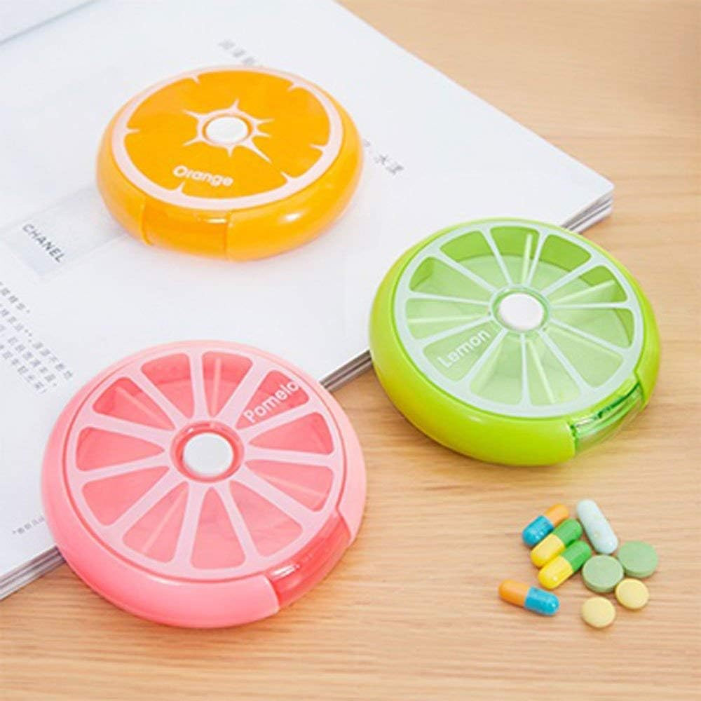 INVODA Pill Cases Pill Box Weekly 3 Times 7 Compartments Large Medicine Pill Organizer (Pomelo 1PCS) | Amazon (US)