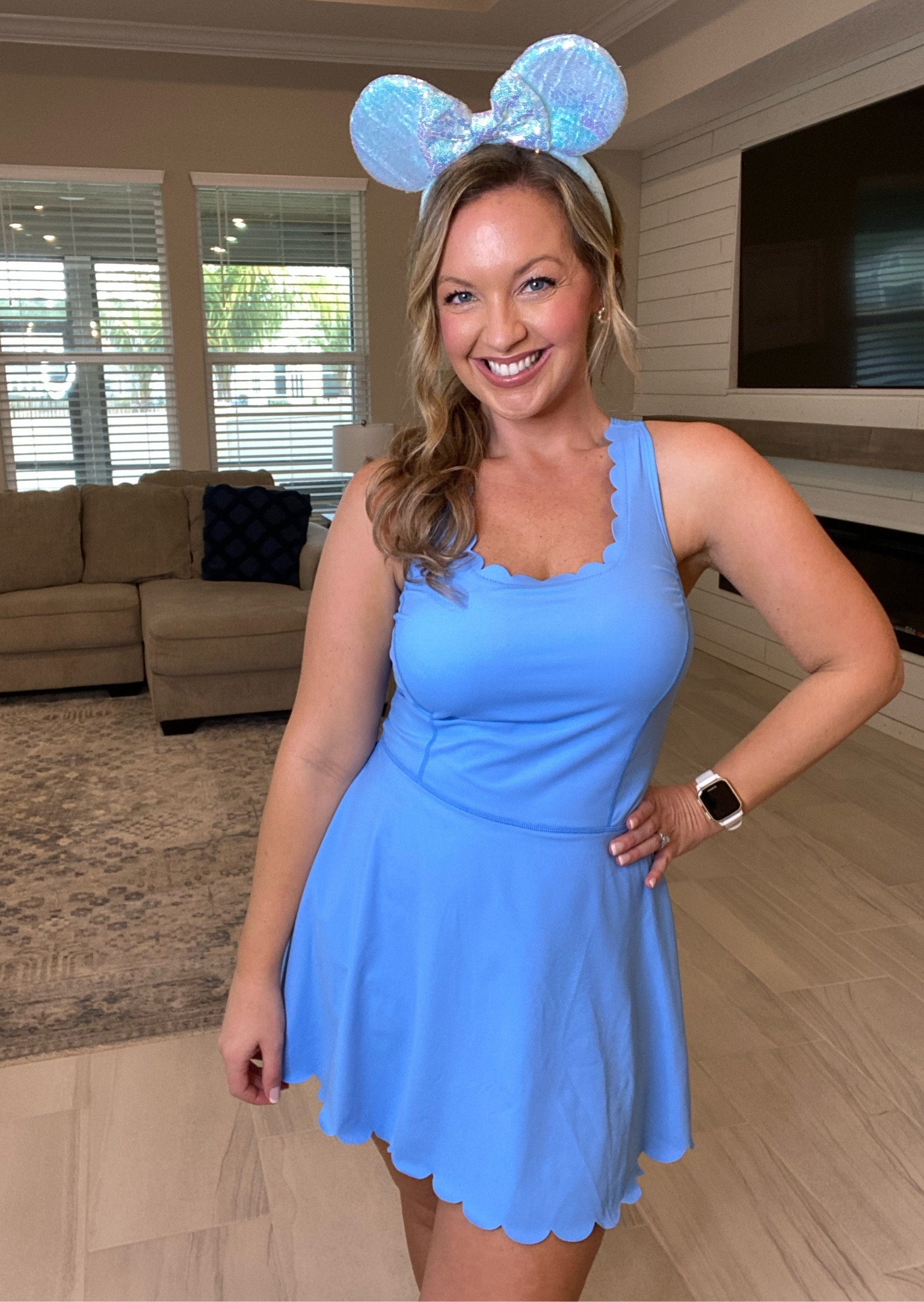 Magic Kingdom Ready with this Amazing Cinderella blue tennis dress /exercise dress with matching detached shorts🤯  I love the scallop detail on this dress and the built in bra and moisture wicking fabric makes it the perfect outfit for Disney!!! Did I mention that it’s a two piece!!!! No more worrying about taking the whole exercise dress off to use the restroom!! Game changer for sure!!! Comes in so many pretty colors too! 👑I am wearing size Medium!


Disney Outfit Magic kingdom outfit Disney outfit inspo  Disney dress Disney world outfit active dress tennis dress blue dress for Disney what to wear for Disney vacation outfit Disney trip outfit inspiration 

#LTKfindsunder50 #LTKfamily #LTKmidsize