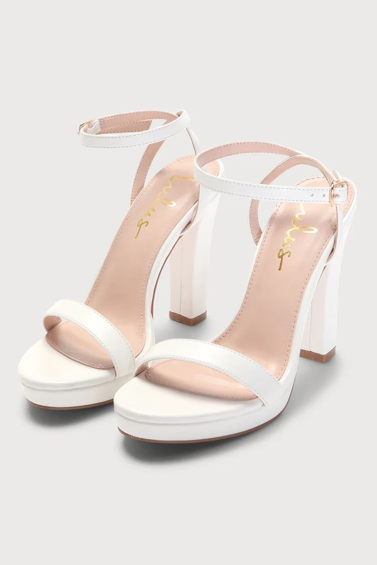 Lylaa White Platform High Heel Sandals | Lulus