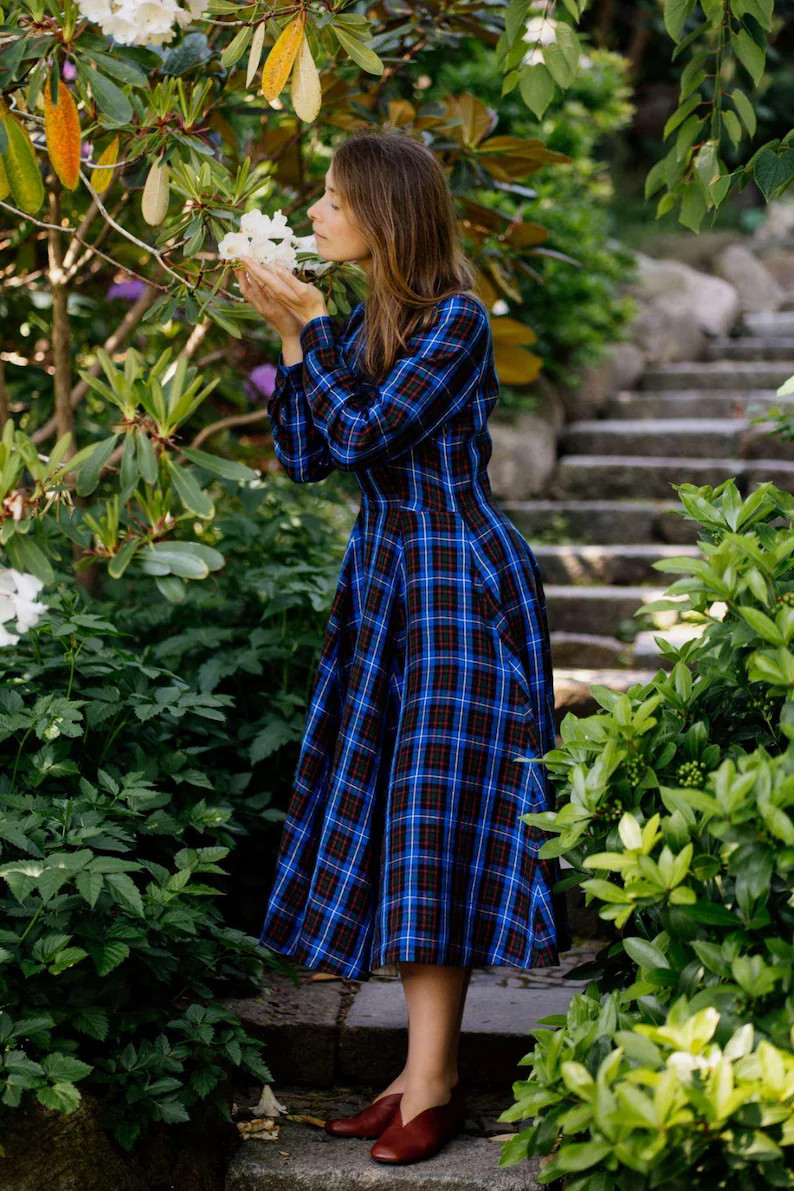 Frida – Linen Dress With Shirt Collar - Etsy UK | Etsy (US)