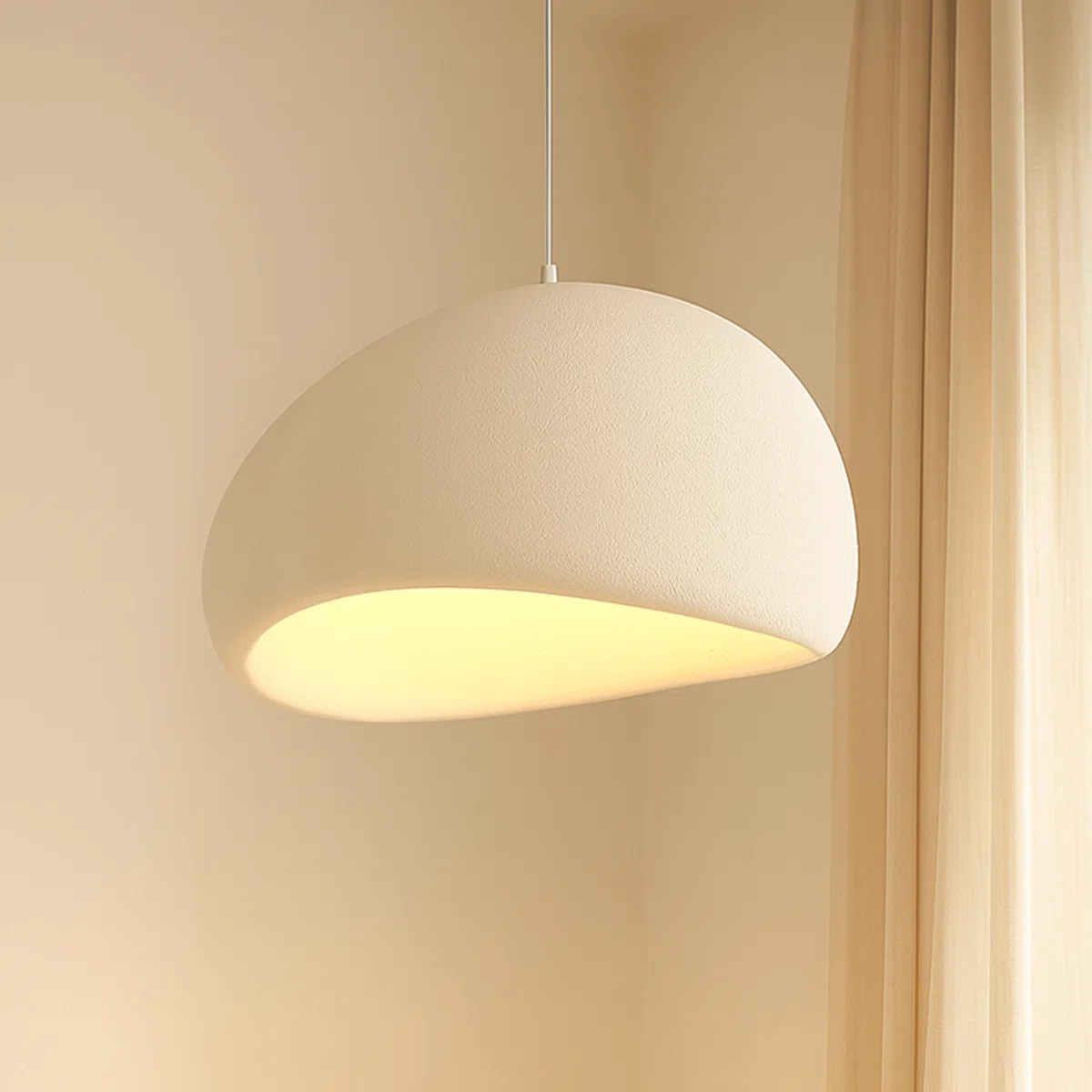 Ivy Bronx Jimyah 1- Light White Polyesters Unique/Statement Modern Pendant & Reviews | Wayfair | Wayfair North America