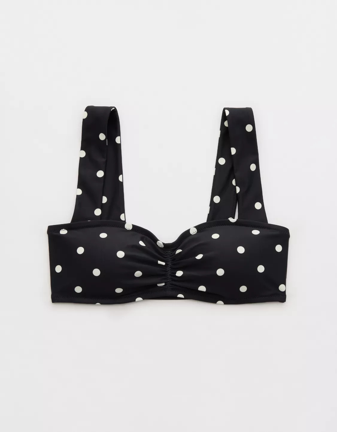 Aerie Ruched Wide Strap Bandeau Bikini Top | Aerie