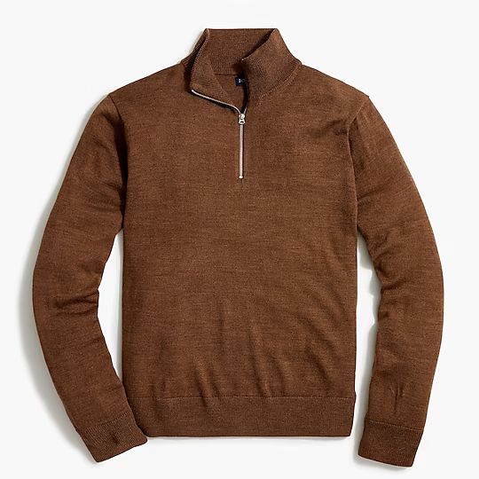 Machine washable merino wool-blend half-zip sweater | J.Crew Factory