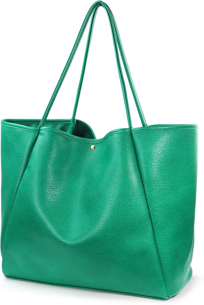 Oversize Pu Leather Tote Women Weekender Bag Shopper Handbag Travel Purse | Amazon (US)