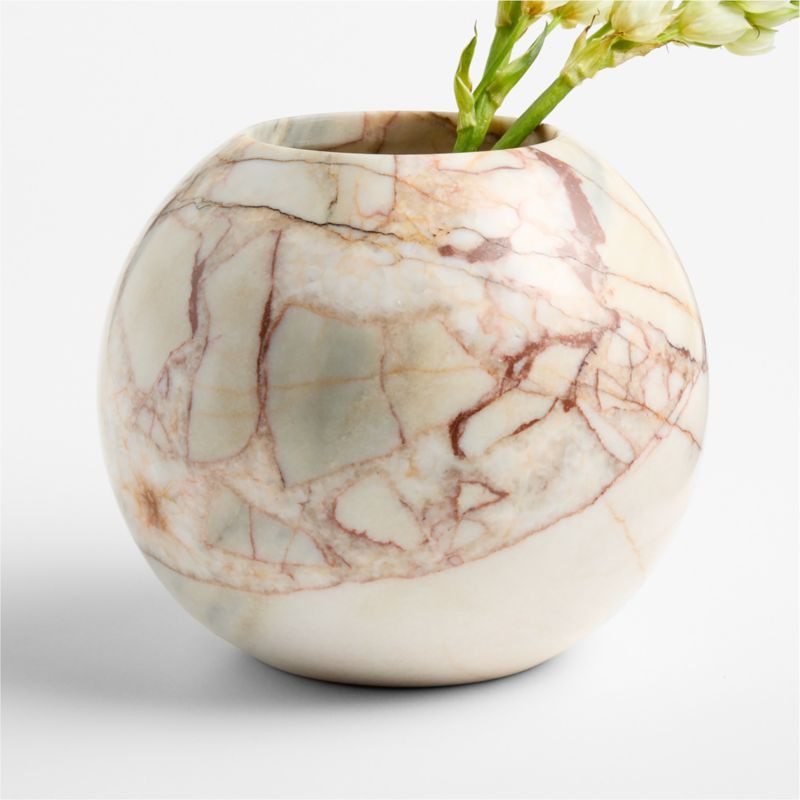 Marble Round Ball Vase 7 | Crate & Barrel