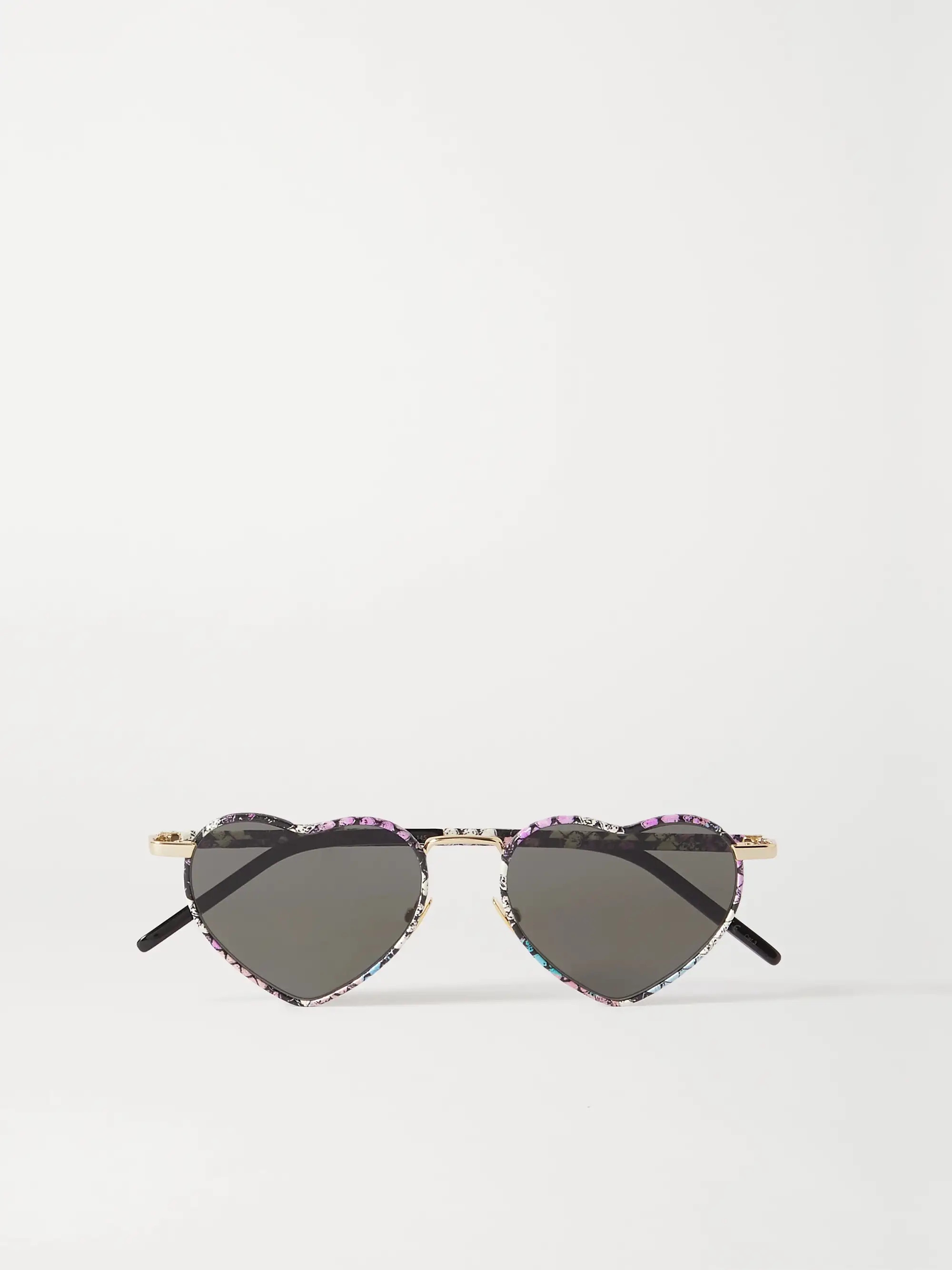 Loulou heart-shaped snake-print acetate and gold-tone sunglasses | NET-A-PORTER (UK & EU)