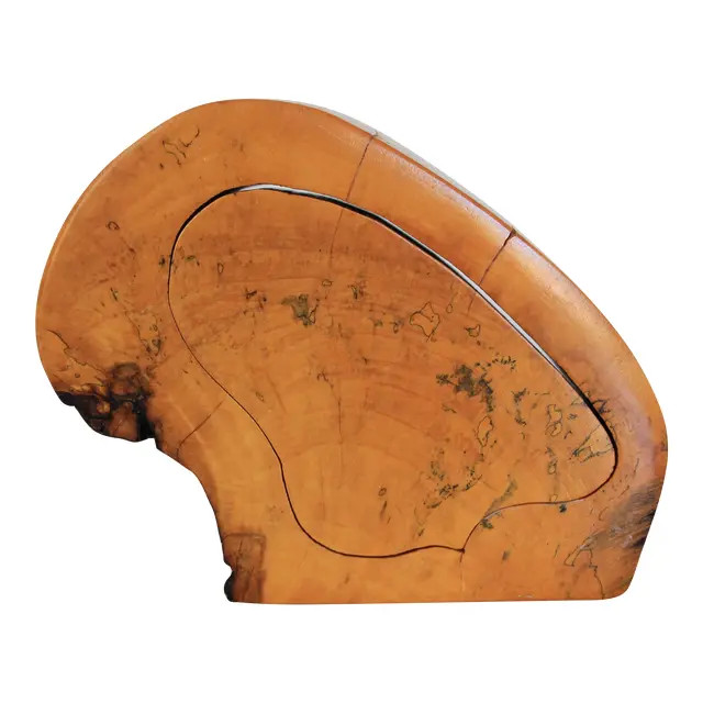 Vintage Carved Wood Puzzle Box | Chairish