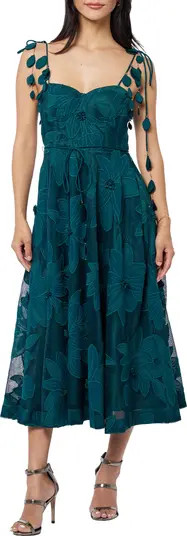 CIEBON Emilia Bustier Lace Midi Cocktail Dress | Nordstrom | Nordstrom