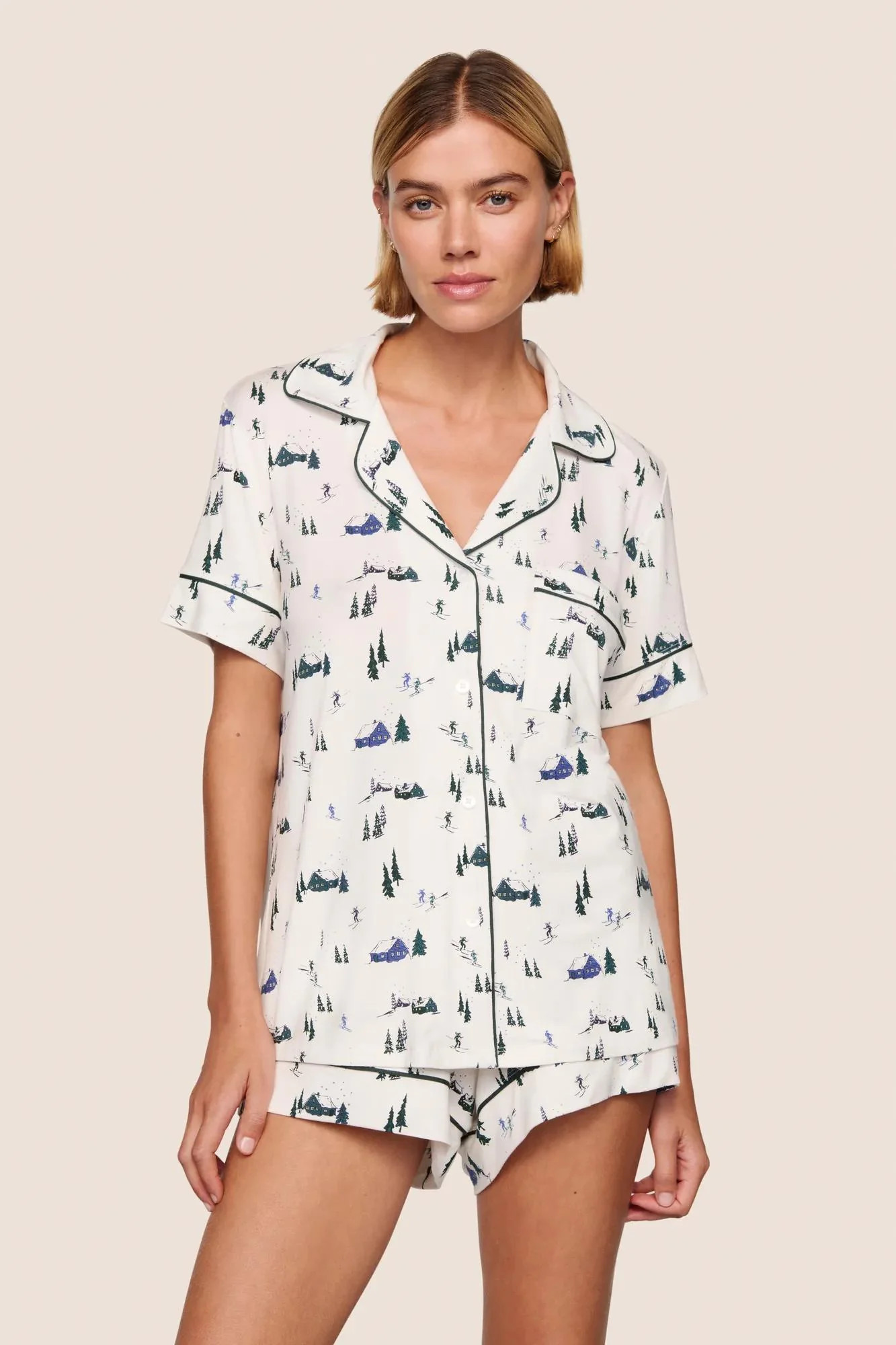Gisele Printed TENCEL™ Modal Relaxed Short PJ Set | Eberjey