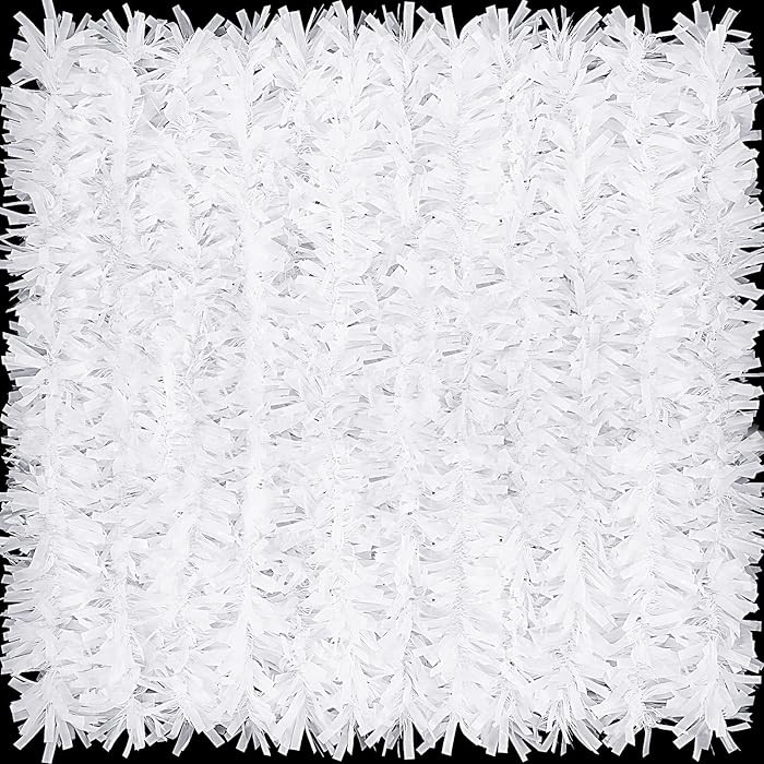 Sosation 100 ft Christmas Tinsel Garland Christmas Tree Twist Garland Bulk Glitter Metallic Strea... | Amazon (US)