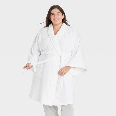 Women's Plus Size Cozy Robe - Stars Above™ White 3X-4X | Target