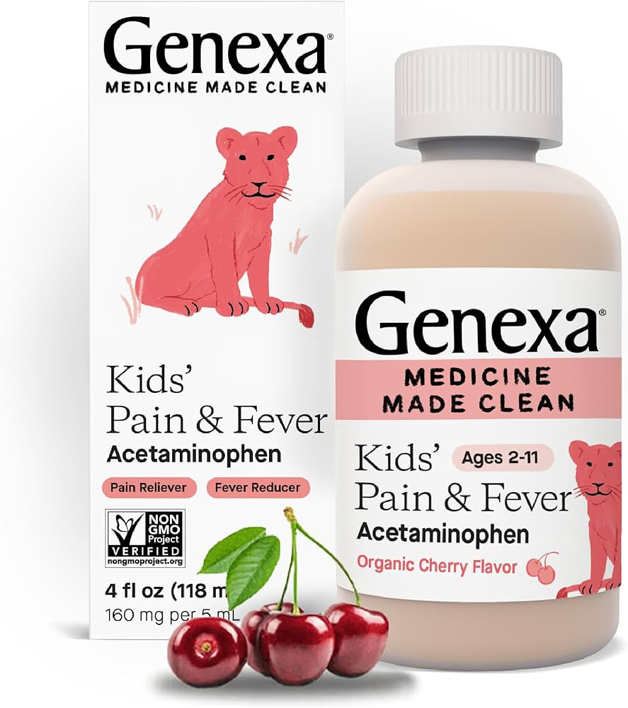 Genexa Children's Clean Acetaminophen | Pediatrician Preferred Ingredients | Pain & Fever Reducer... | Amazon (US)