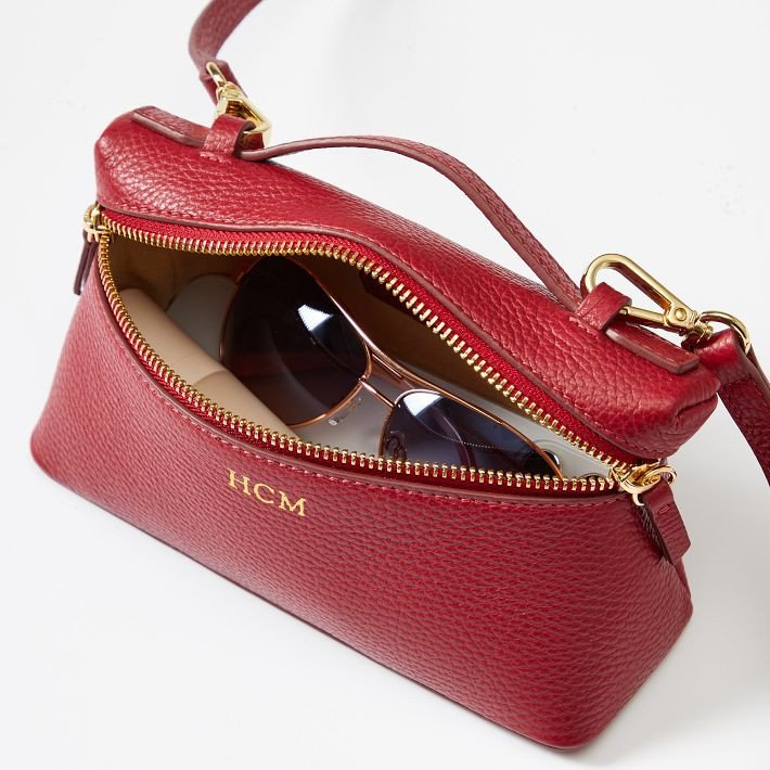 Top Handle Leather Crossbody Bag | Mark and Graham