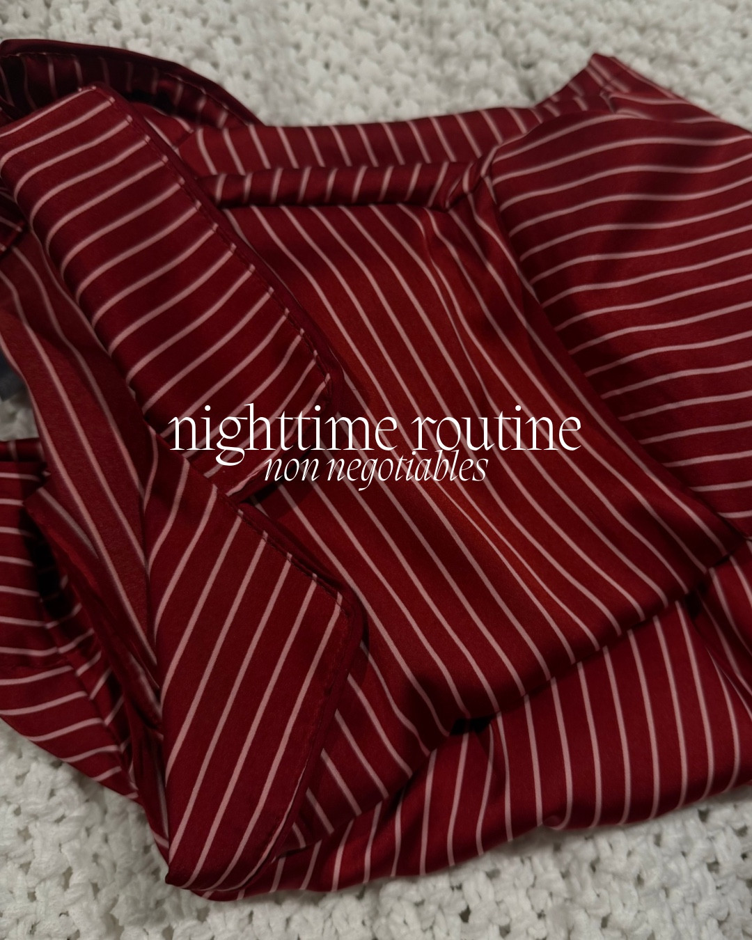 Nighttime routine non negotiables🤍 


#LTKvlog #LTKselfcare #LTKU