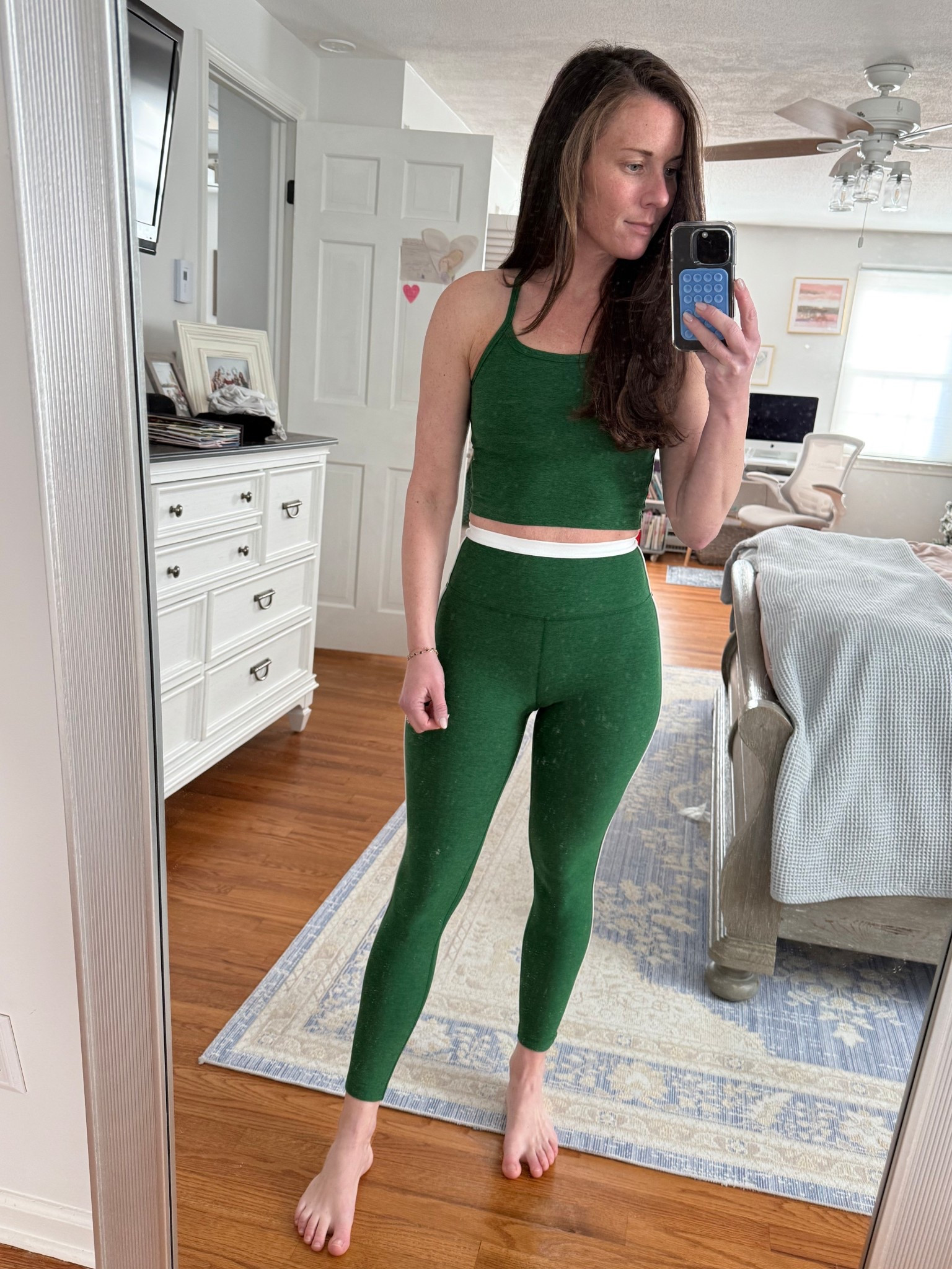 Beyond Yoga - new beautiful space dyed green super soft set - size XS tank and XS pants. 

#LTKActive