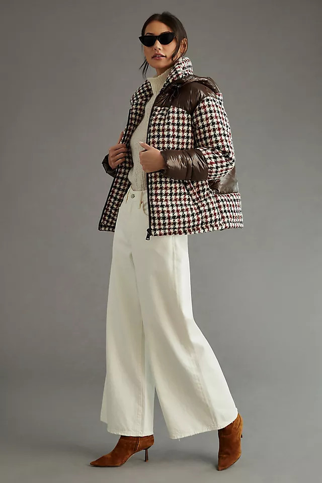 Bernardo Houndstooth Puffer Jacket | Anthropologie (US)