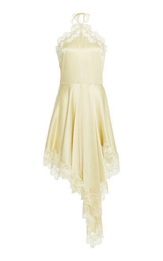 Lace-Trimmed Satin Mini Dress | Moda Operandi (Global)
