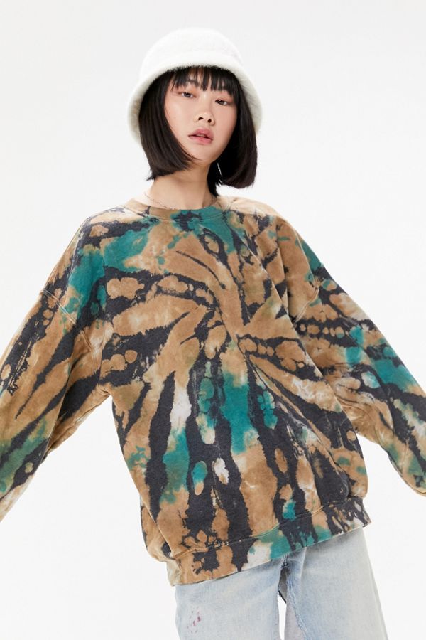 Urban Renewal Recycled Splatter Tie-Dye Crew Neck Sweatshirt | Urban Outfitters (US and RoW)