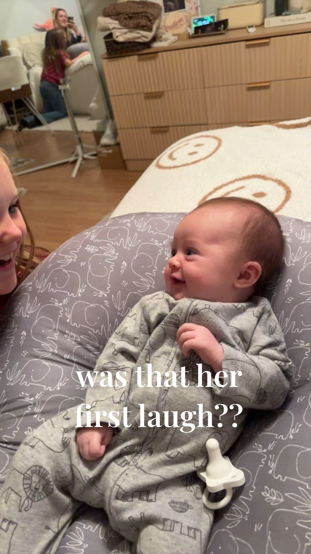 My oldest & youngest 🥰 first laugh??? 😂🤭

Bedroom, kids, baby, furnituree

#LTKBaby #LTKdayinmylife #LTKmomlife