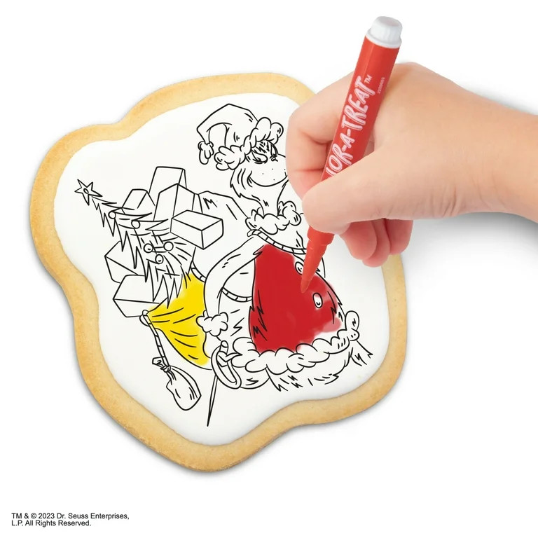 Dr. Seuss The Grinch  Cookie Coloring Kit by Color-a-Treat, 12oz, Includes 6 Individually Wrapped... | Walmart (US)