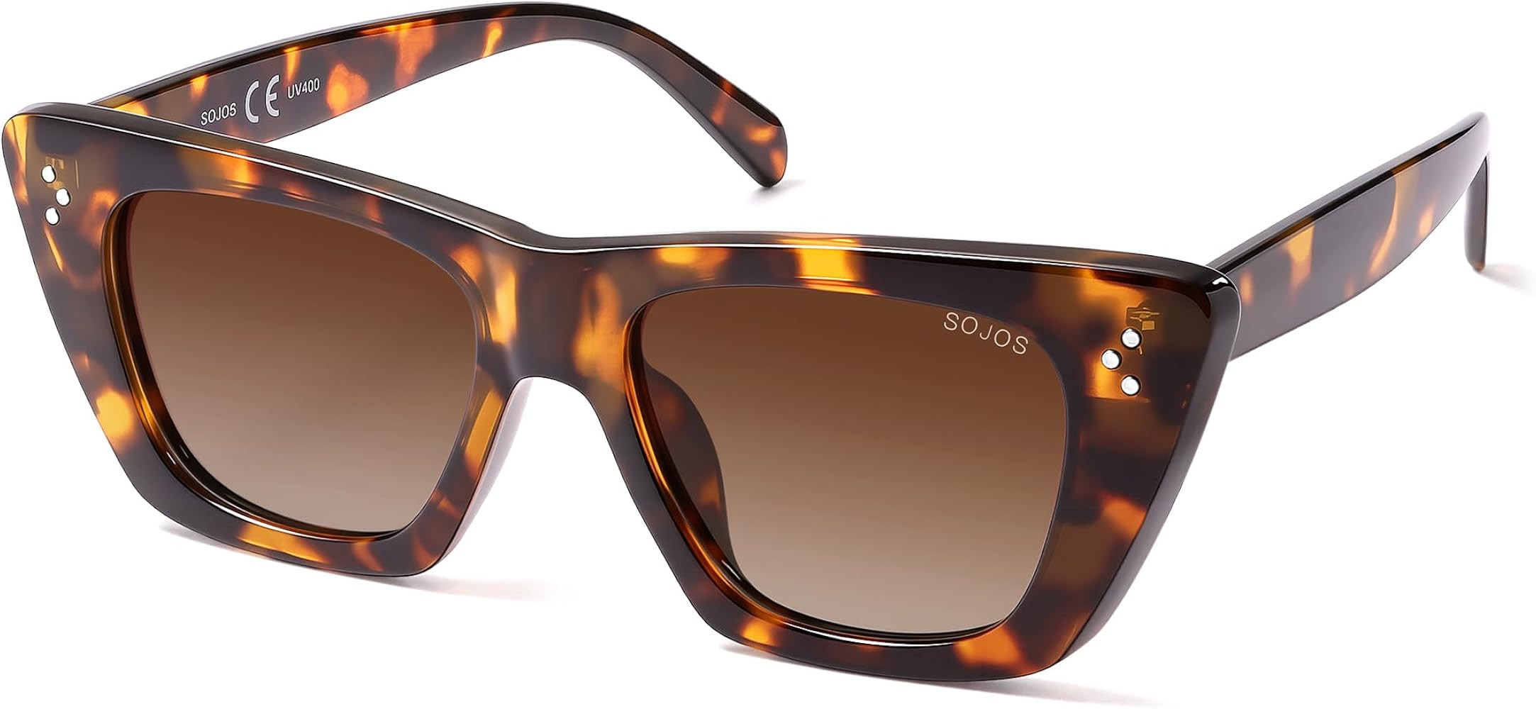 SOJOS Retro Trendy Cat Eye Polarized Sunglasses for Women Cute Stylish UV400 Sunnies SJ2199 | Amazon (US)