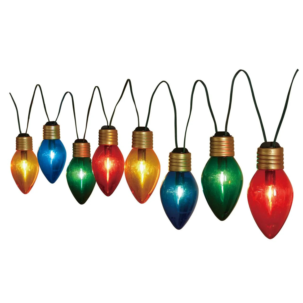 Indoor/Outdoor 8-Count LED Jumbo Multicolor C9 Christmas String Lights, 10.8', by Holiday Time | Walmart (US)