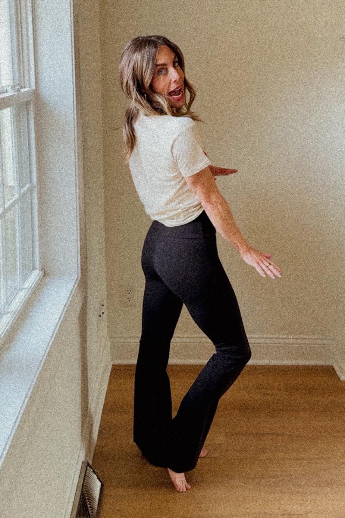 Target Tuesday with the BEST flare leggings! I’m in my TTS xs. Wearing the viral sports bra (small for everyday, xs when working out) & cute 87 tee for Taylor’s bf 😂❤️

#LTKActive #LTKOver40 #LTKFindsUnder50