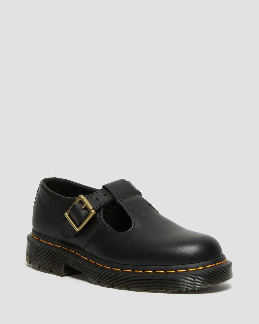Dr. Martens, Polley Women's Slip Resistant Mary Jane Shoes in Black, Size W 8 | Dr. Martens
