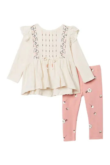 Slub Gauze Top & Leggings | Nordstrom Rack