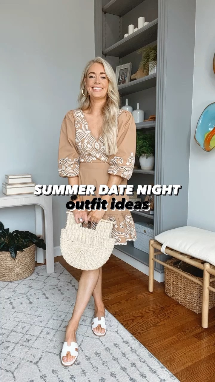 Summer Date Night Outfit Ideas // Everything fits true to size // I sized up one size in white jeans 

Date night looks, summer outfits, dress, summer dress, sandals, jeans, summer outfit 

#LTKFind #LTKsalealert #LTKSeasonal