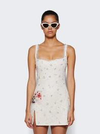 Play Your Cards Right Bridal Crystal Mini Dress Ivory  | The Webster | The Webster