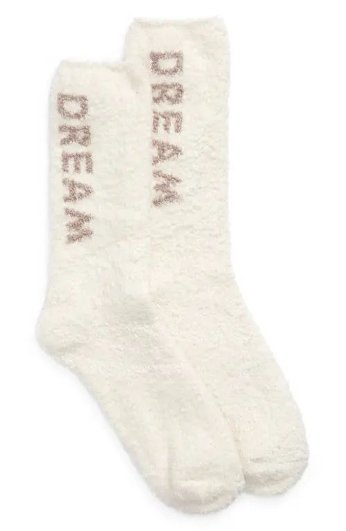 barefoot dreams CozyChic™ Dream Crew Socks in Cream-Taupe at Nordstrom | Nordstrom