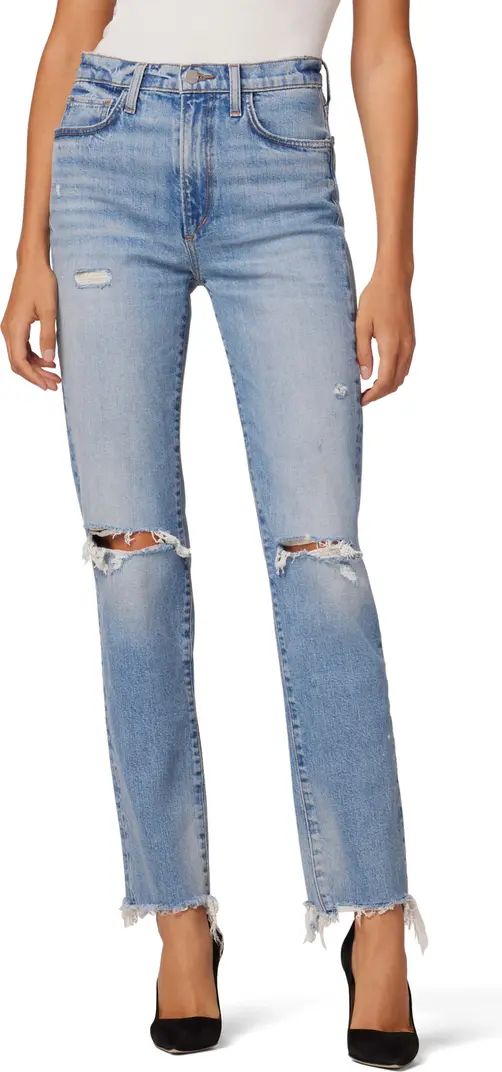 Joe's The Honor Ripped High Waist Ankle Straight Leg Organic Cotton Jeans | Nordstrom | Nordstrom