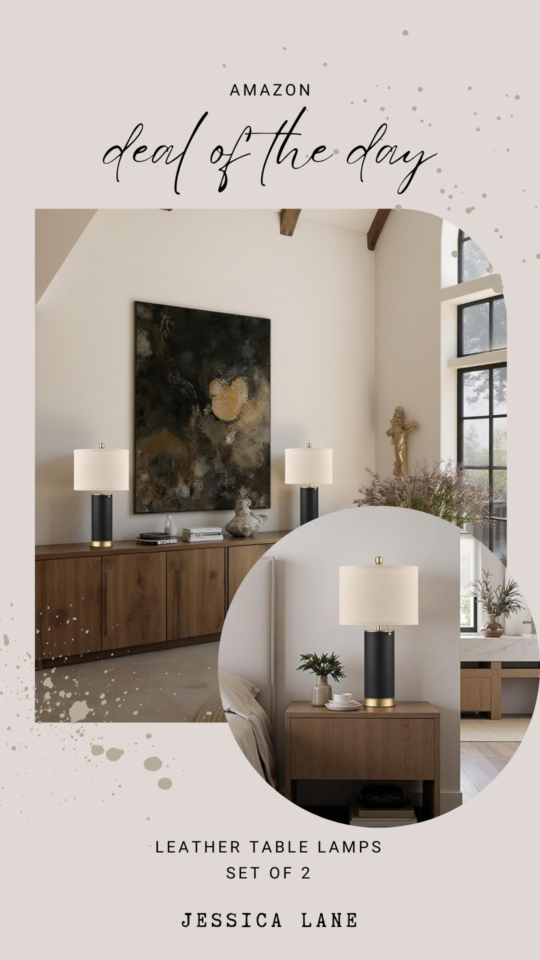 A set of two leather table lamps that add a warm, elevated touch to nightstands, consoles, or end tables.#AmazonHome #DecorDeals

#LTKSaleAlert #LTKHome #LTKFindsUnder100