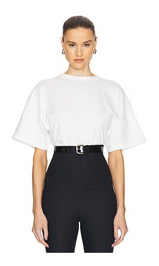 Helsa The Sculpted Tee in Thick Jersey in White from Revolve.com | Revolve Clothing (Global)