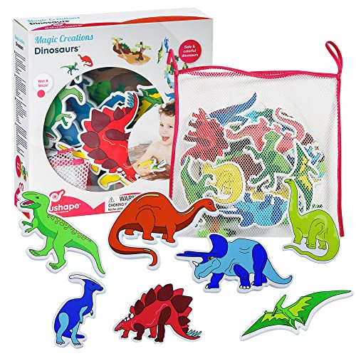Edushape Magic Creations Foam Sticker Imaginative Bath Tub Activity Play Set, Dinosaurs | Amazon (US)