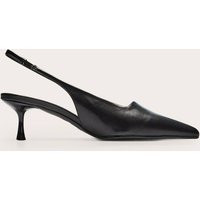 Black Faux Leather Slingback Court Heels | PrettyLittleThing UK