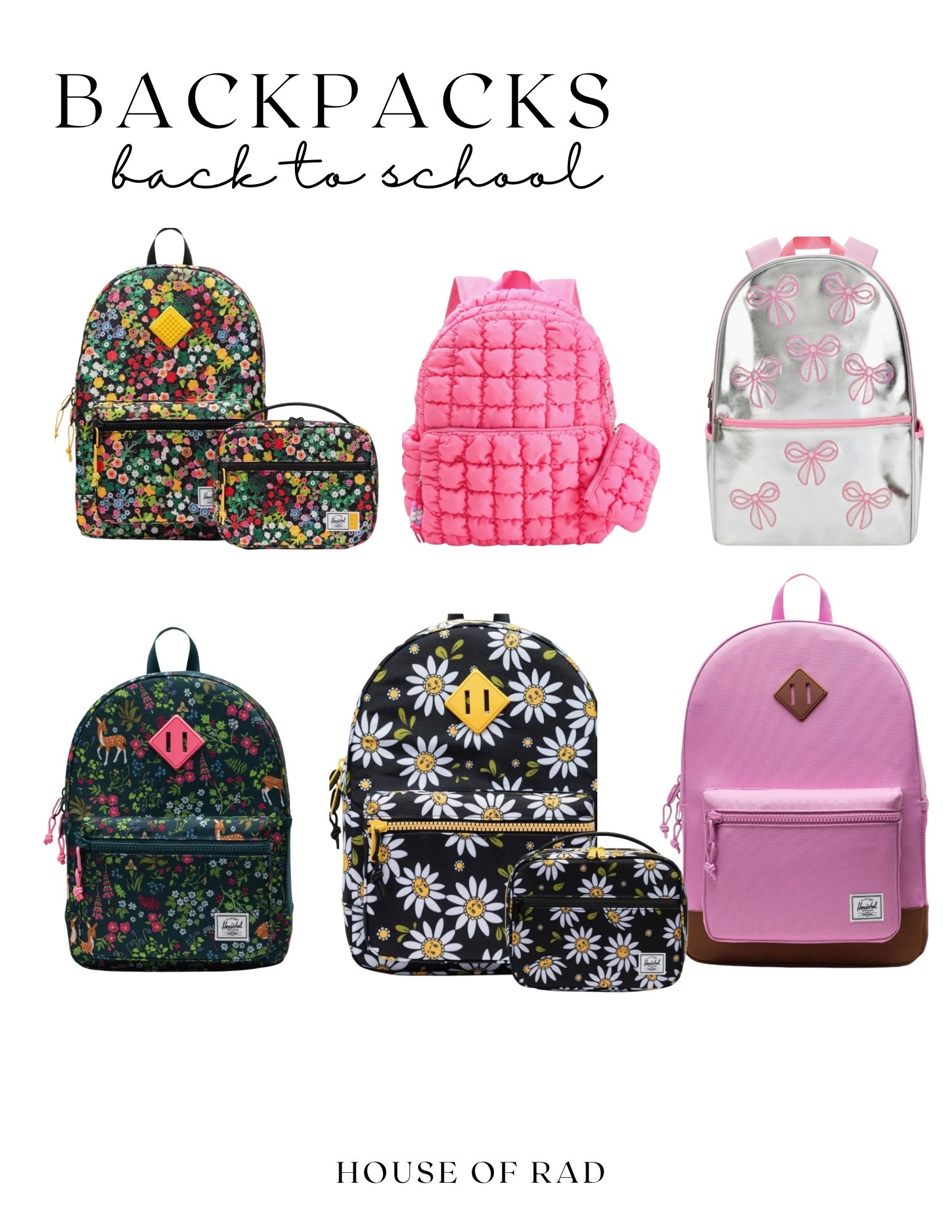 Back to school
Girl backpacks
Pink backpacks
Floral backpacks
Elementary school
Middle school
Junior high
High school
Tween backpacks
Teen backpacks
Schools supplies
Lunch bags
Lunch box


#LTKKids