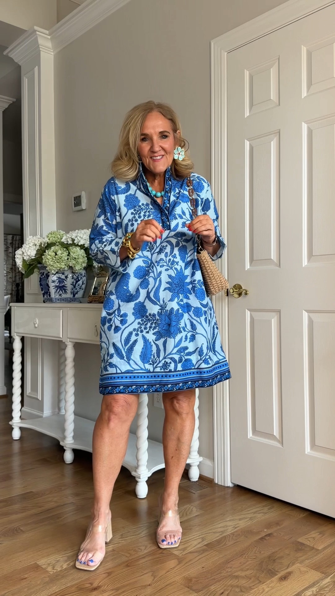 Size small and it’s on sale! 
Dresses for almost every wedding attire sizing notes below some are on sale too! 
Green dress size 10 I sized up
Blue floral small I sized down 
Pink midi size med (tap on navy dress)
Blue pleated medium 
Black floral medium/8
Pink knit caftan medium 

Always carry an elevated bag. I’ll link those too.

#LTKOver40 #LTKSaleAlert #LTKWedding

#LTKSaleAlert #LTKOver40 #LTKTravel