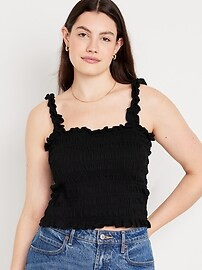 Fitted Smocked Tank Top | Old Navy (US)