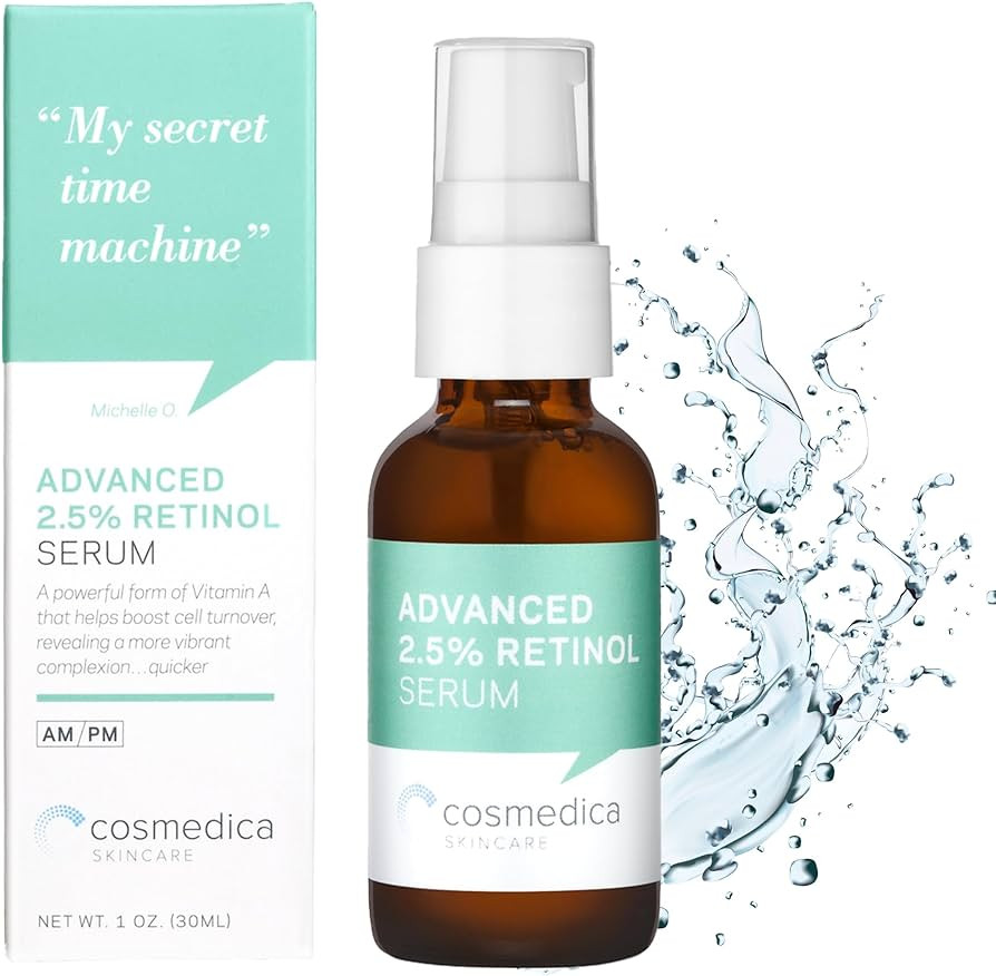 Cosmedica Skincare's Advanced 2.5% Retinol Serum w/Green Tea, Hyaluronic Acid & Vit E - Anti-Agin... | Amazon (US)