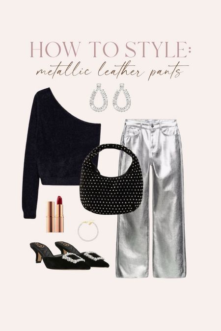 How to style metallic leather pants✨

#LTKHoliday #LTKstyletip #LTKparties