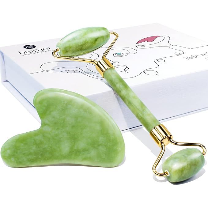 BAIMEI Jade Roller & Gua Sha Set Face Roller and Gua Sha Facial Tools for Skin Care Routine and P... | Amazon (US)