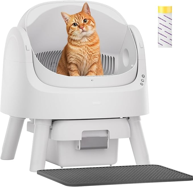 PetPivot Self Cleaning Litter Box, Open Top Automatic Litter Box for Multiple Cats, Multiple Laye... | Amazon (US)